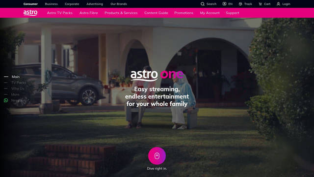 Screenshot: astro.com.my - uses Farsan