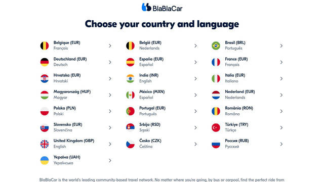 Screenshot: blablacar.com - uses gt-eesti Screenshot: blablacar.com - uses gt-eesti