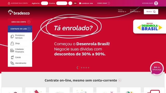 Screenshot: bradesco.com.br - uses BradescoSans