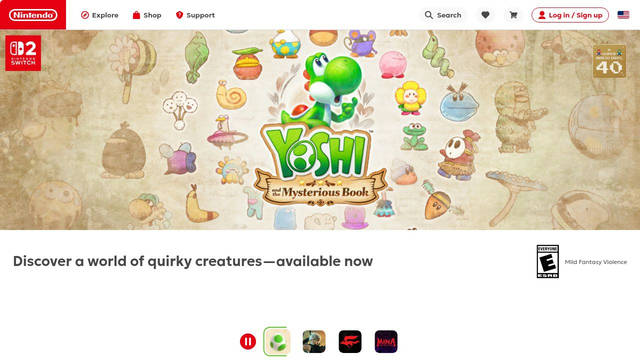 Screenshot: nintendo.com - uses Geologica Variable