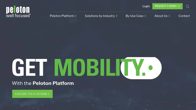 Screenshot: peloton.com - uses Univers