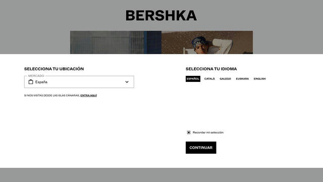 Screenshot: bershka.com - uses Dalliance-Script-Regular