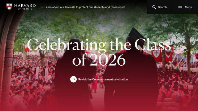 Screenshot: harvard.edu - uses Canela Web