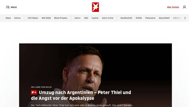 Screenshot: stern.de - uses iconfont Screenshot: stern.de - uses iconfont