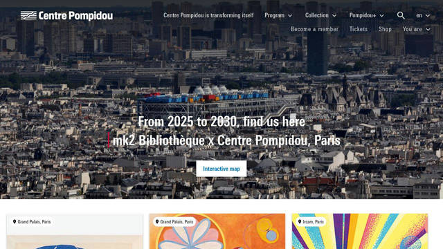 Screenshot: centrepompidou.fr - uses UniversNextBold