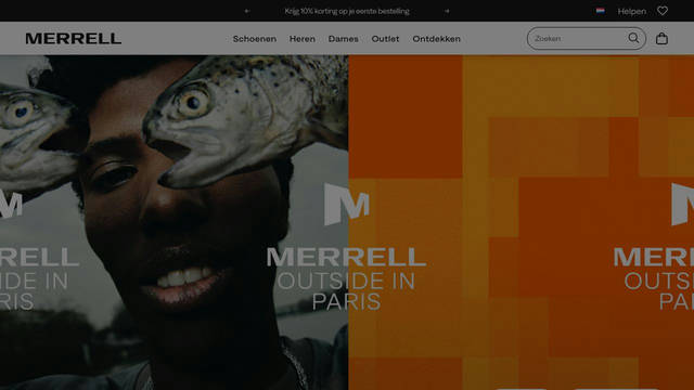 Screenshot: merrell.com - uses Aerokids