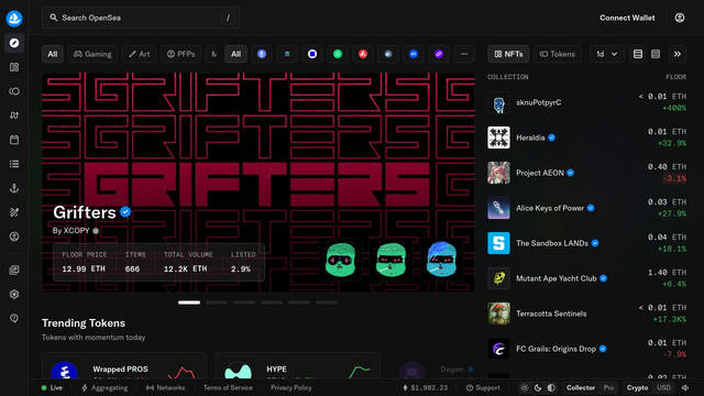 Screenshot: opensea.io - uses GTAmericaMono