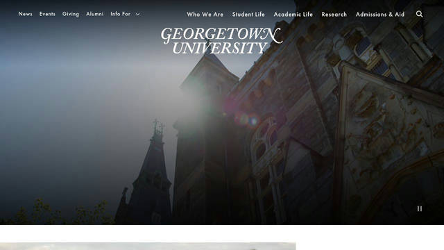 Screenshot: georgetown.edu - uses adobe-caslon-pro