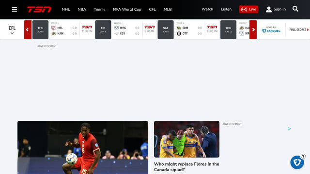 Screenshot: tsn.ca - uses Pill-Gothic-Bold