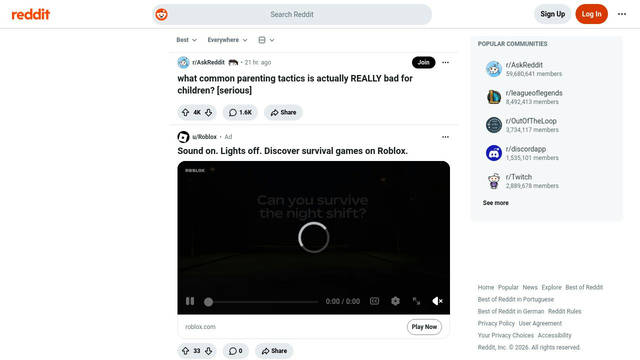 Screenshot: reddit.com - uses applied-button-font-0