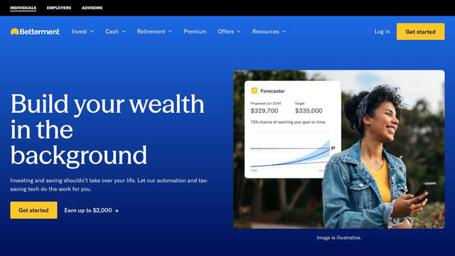 Screenshot: betterment.com - uses Season Mix