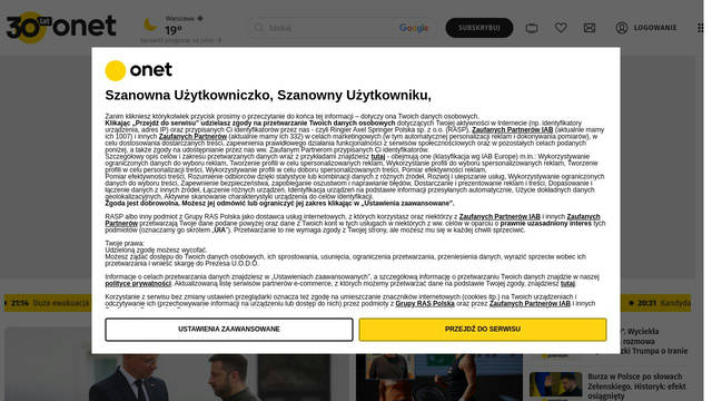 Screenshot: onet.pl - uses Fira Sans