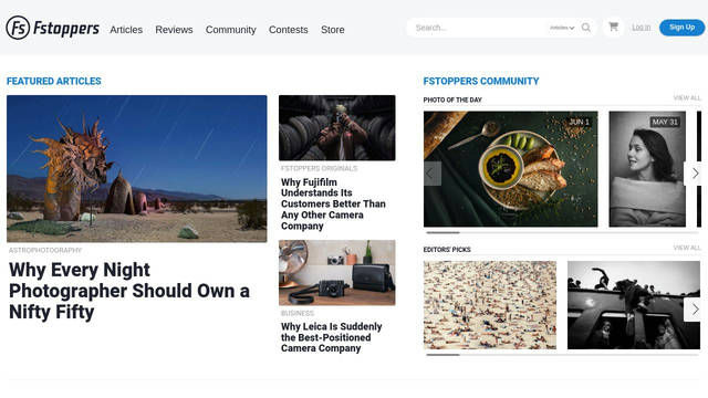 Screenshot: fstoppers.com - uses Heebo Screenshot: fstoppers.com - uses Heebo