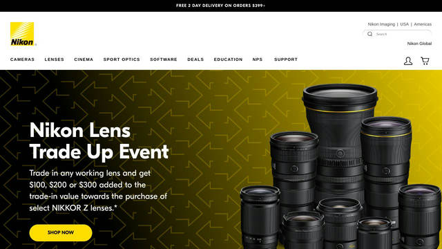 Screenshot: nikonusa.com - uses GT-Eesti-Pro-Display