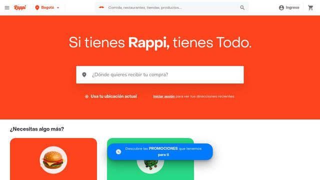 Screenshot: rappi.com.co - uses nunito
