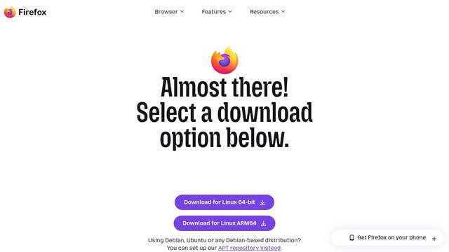 Screenshot of firefox.com