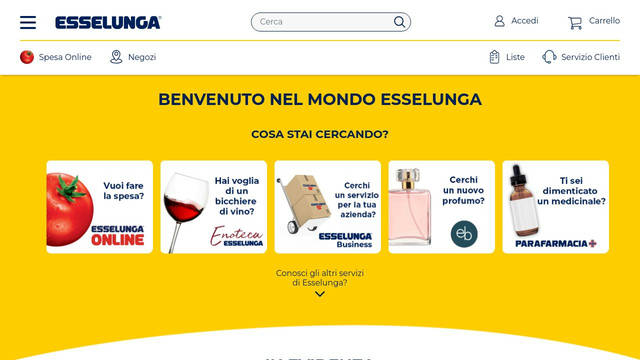 Screenshot: esselunga.it - uses esselunga-regular