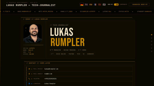 Screenshot: rumpler.me