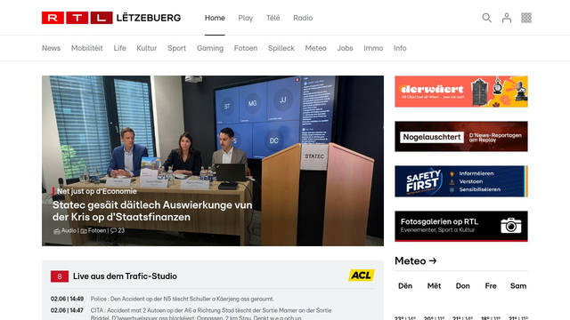 Screenshot: rtl.lu - uses rtlUnited