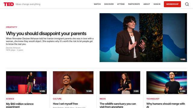 Screenshot: ted.com - uses ted-ui-icons