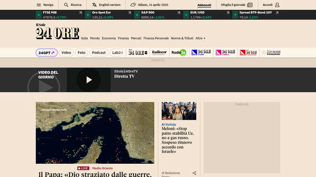 Screenshot: ilsole24ore.com - uses sole_headline