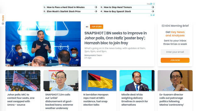 Screenshot: malaysiakini.com - uses PoppinsLatin