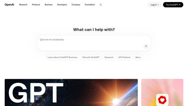 Screenshot: openai.com