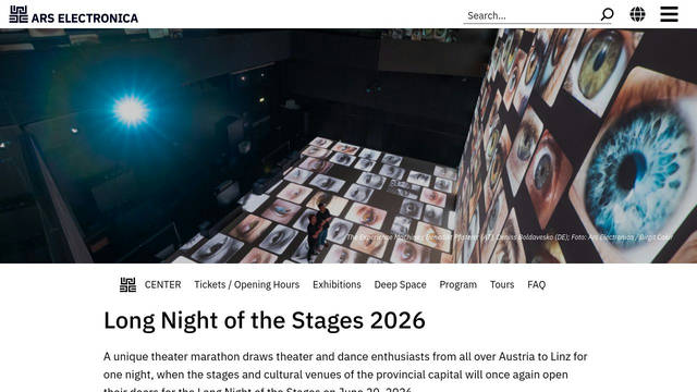 Screenshot: ars.electronica.art - uses IBM Plex Sans