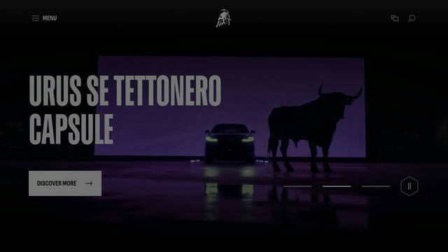 Screenshot: lamborghini.com - uses LamboType