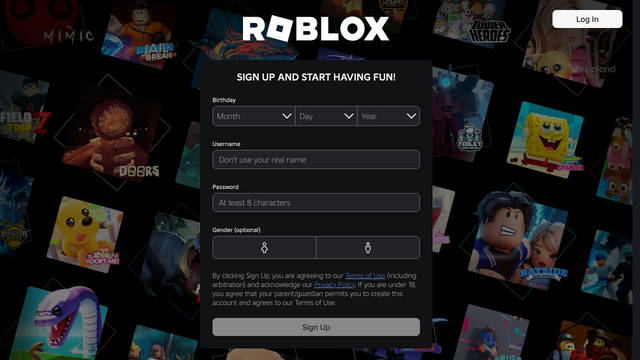 Screenshot: roblox.com - uses Builder Sans