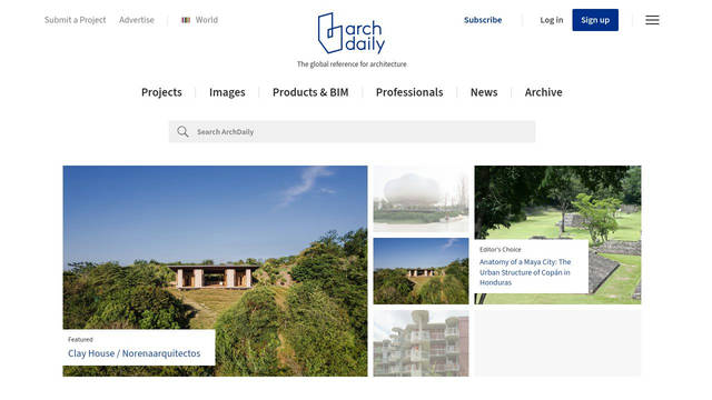 Screenshot: archdaily.com - uses Source Sans\ 3