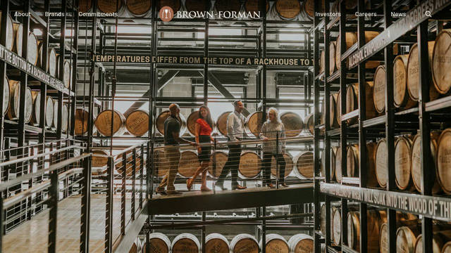 Screenshot: brown-forman.com - uses Bitter