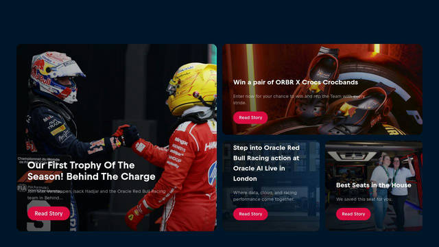 Screenshot: redbullracing.com - uses Bull Text