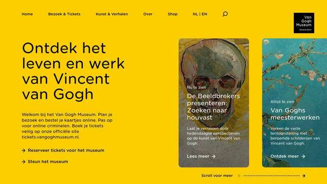 Screenshot: vangoghmuseum.nl - uses Gotham Rounded SSm