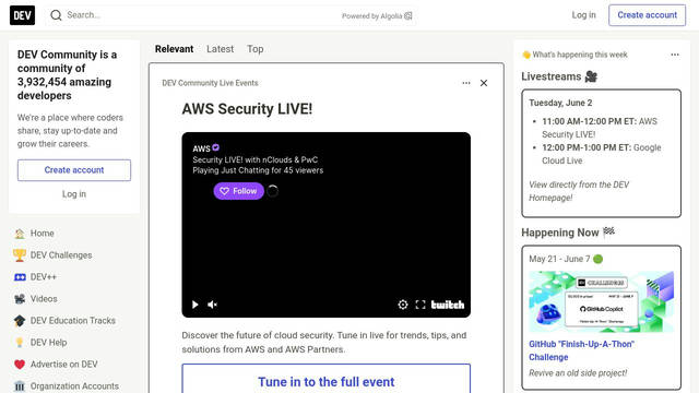 Screenshot: dev.to - uses Comic Sans MS Screenshot: dev.to - uses Comic Sans MS