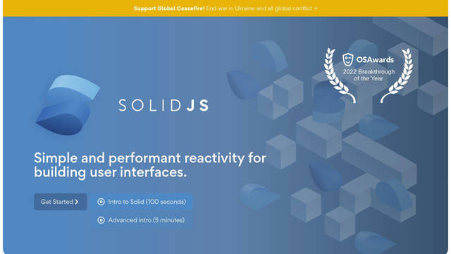 Screenshot: solidjs.com - uses Gordita