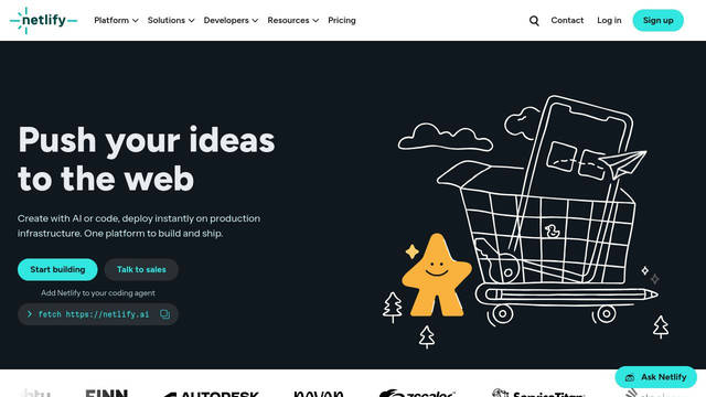 Screenshot: netlify.com - uses Martian Mono