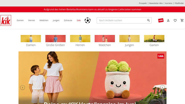 Screenshot: kik.de - uses Open Sans Kik