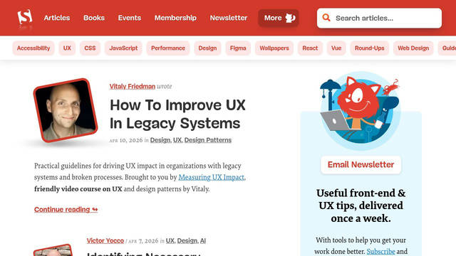 Screenshot: smashingmagazine.com - uses Mija