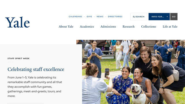 Screenshot: yale.edu - uses Book Antiqua