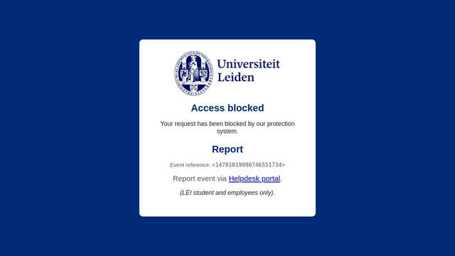 Screenshot: leidenuniv.nl - uses Vestula