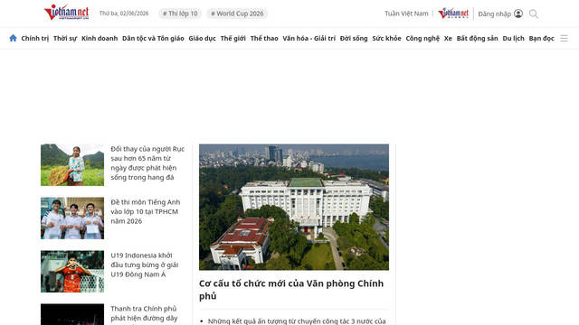 Screenshot: vietnamnet.vn - uses Merriweather-Regular