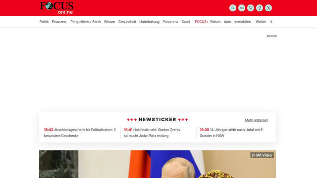 Screenshot: focus.de - uses SN Inter Tight