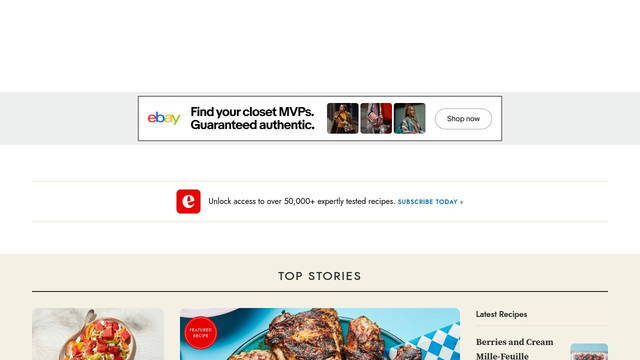 Screenshot: epicurious.com - uses source-serif-pro