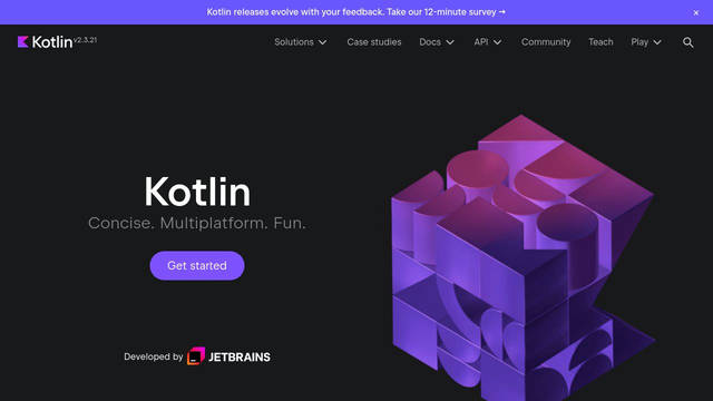 Screenshot: kotlinlang.org - uses JetBrains Sans
