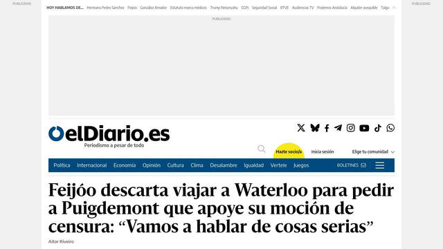 Screenshot: eldiario.es - uses IcoMoon