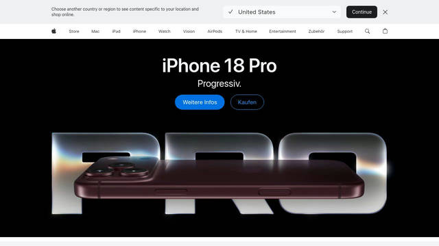 Screenshot: apple.com - uses SF Pro Icons