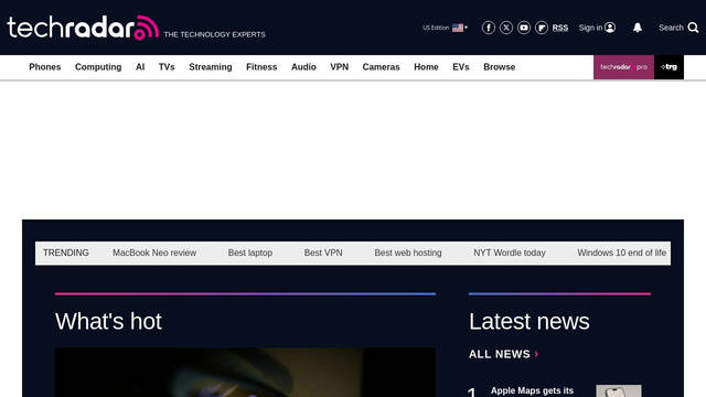 Screenshot: techradar.com - uses techradar