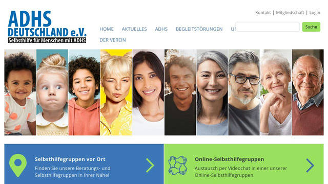 Screenshot: adhs-deutschland.de - uses Open Sans