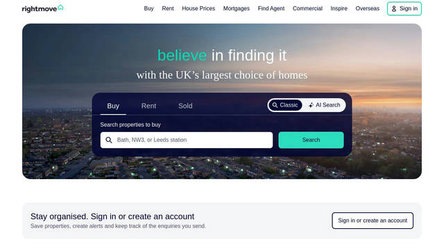 Screenshot: rightmove.co.uk - uses Tahoma